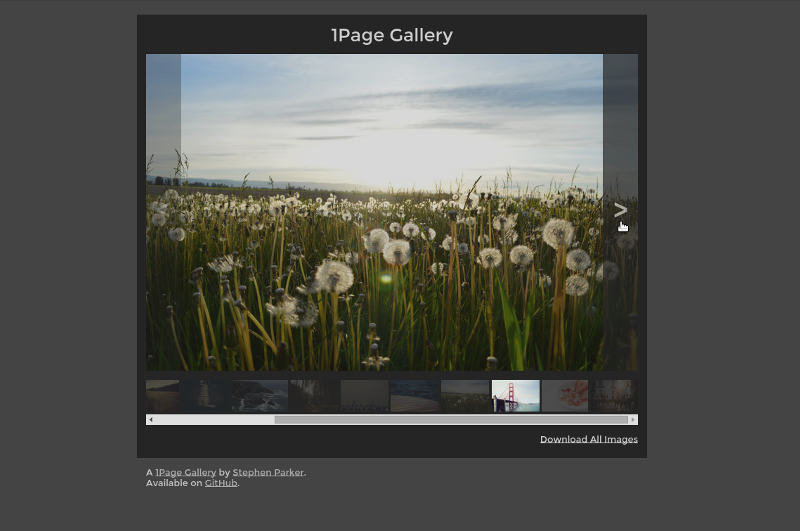 1Page Gallery Screenshot